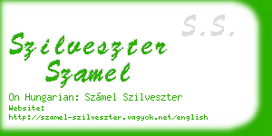 szilveszter szamel business card
