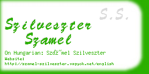szilveszter szamel business card